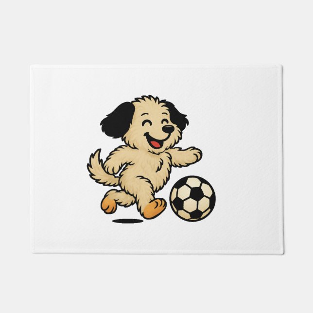 Tapete Filhote jogando futebol (Frente)