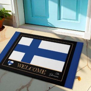 Tapete Finlandia e finlandês Flag house mats/sport Bem-vi