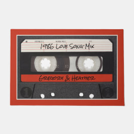 Tapete Fita Cassete Retroativa Vermelha Preta