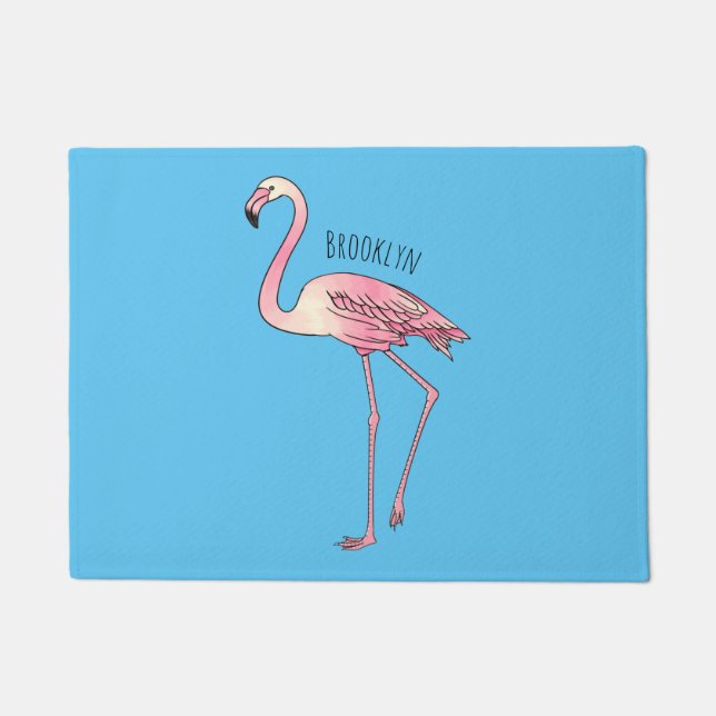 Tapete Flamingo bird cartoon illustration  (Frente)