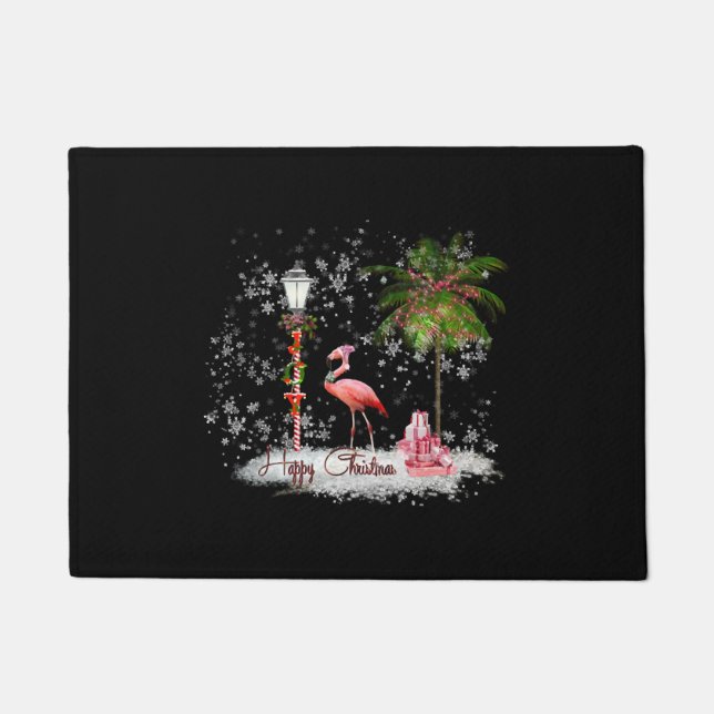 Tapete Flamingo de Natal (Frente)