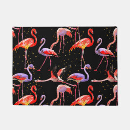 Tapete Flamingo Door Mat Colorful Birds