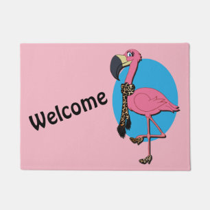 Tapete Flamingo extravagante bem-vindo 18" x 24" esteira