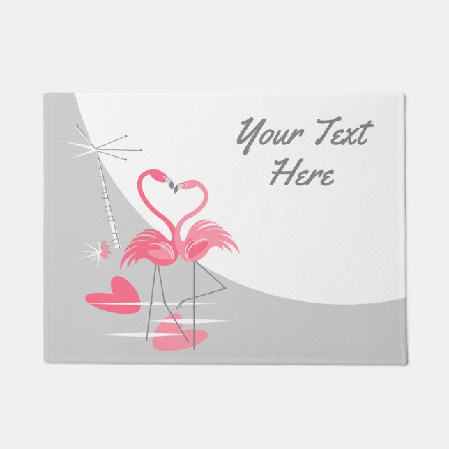 Tapete Flamingo Love Large Moon Text doormat (Frente)