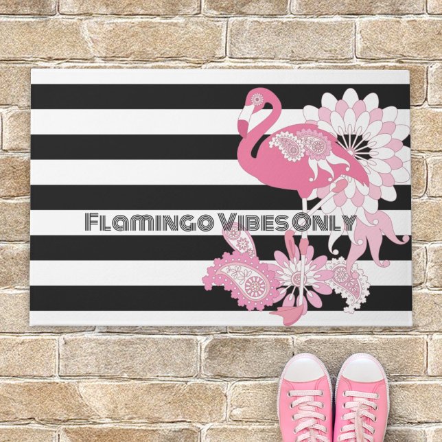 Tapete Flamingo Vibes Apenas Flamingo Negro e Branco (Criador carregado)