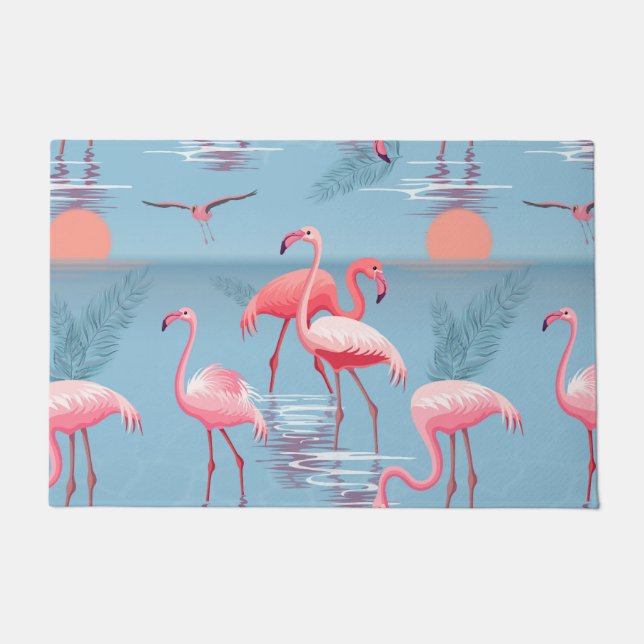 Tapete Flamingos Padrão 1 (Frente)