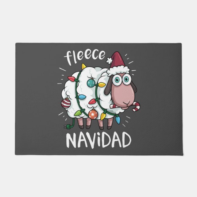 Tapete Fleece Feliz Navidad Funny Bonito Boi Natal (Frente)
