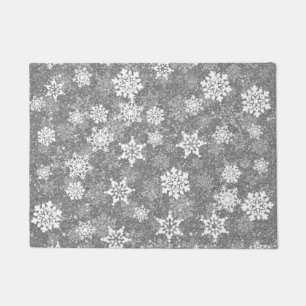 Tapete Floco de Neve Branco Cinza Elegante Natal Xmas Chr