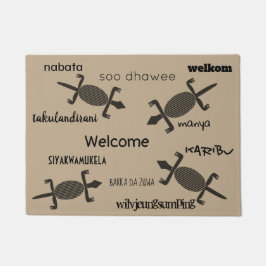 Tapete Floor Mat - Bem-vindos, Karibu, Manya