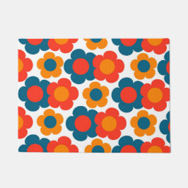 Tapete Flor Abstrata Colorida Retro Boho Entrada