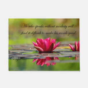 Tapete Flor de Ásia Lotus com citações de Confucius