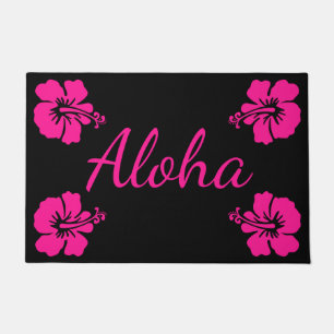 Tapete Flor de design de texto ALOHA Hibiscus original co