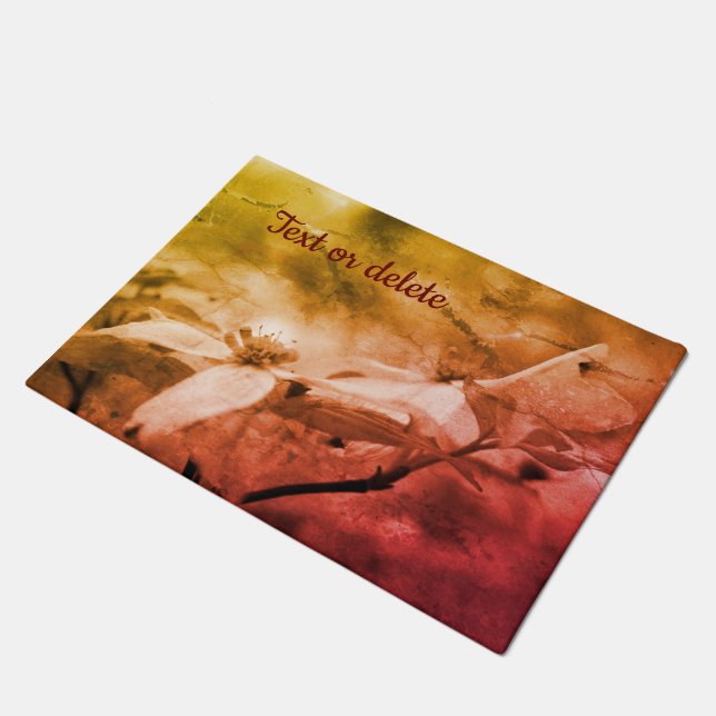 Tapete Flor De Madeira Preta E Branca (Inclinado)