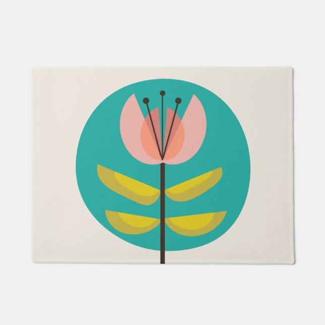 Tapete Flor do século médio (Frente)