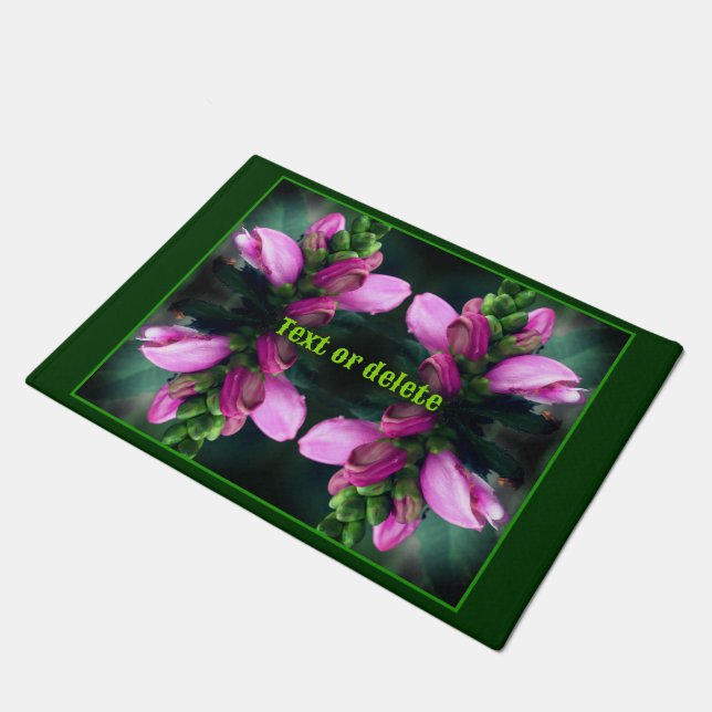 Tapete Flor Rosa Turtlehead Fechar Personalizado (Inclinado)