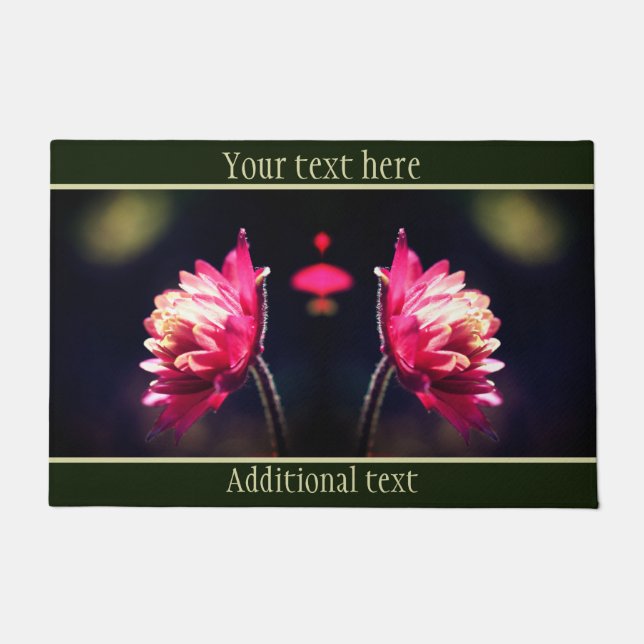 Tapete Flor Vermelho À Luz Do Sol Feche Personalizado (Frente)