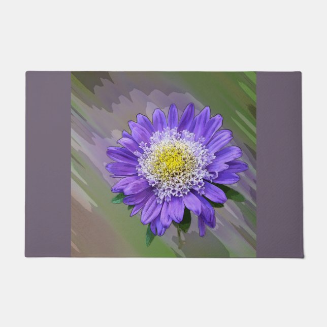 Tapete flor violeta azul (Frente)