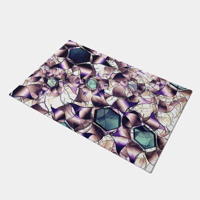 Tapete Flor virtual bagunçada em tons gradiente (Inclinado)