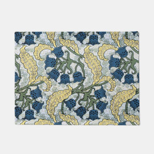 Tapete Floral Blue Flowers Lily Valley Repetindo