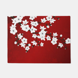 Tapete Floral Cherry Blossom Red White