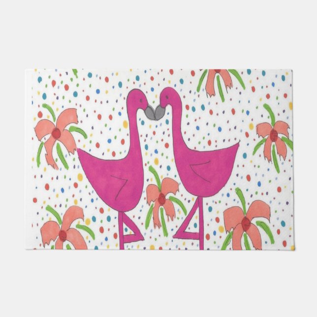 Tapete Floral Flamingo Fiesta (Frente)