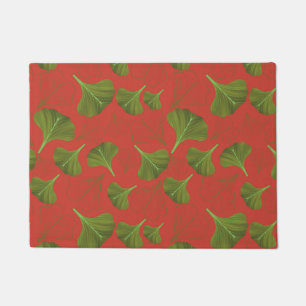 Tapete Floral Gingko Leaf Coral Patterno 