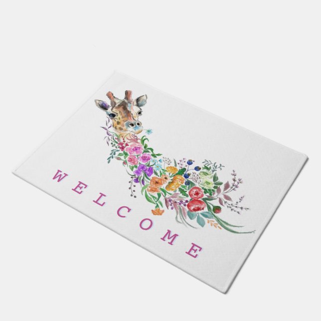 Tapete Floral Giraffe Doormat (Inclinado)