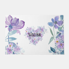 Tapete Floral Heart Welcome