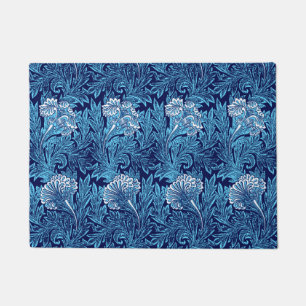 Tapete Floral Jacobeano em Damasko, Azul Marinho, Azul Cl