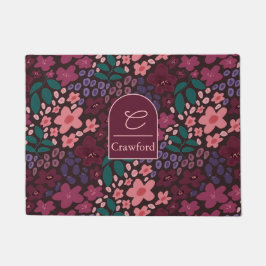 Tapete Floral Monograma Personalizado Temperamental