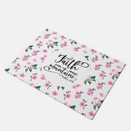 Tapete Floral Rosa | A Fé Pode Mover Montanhas