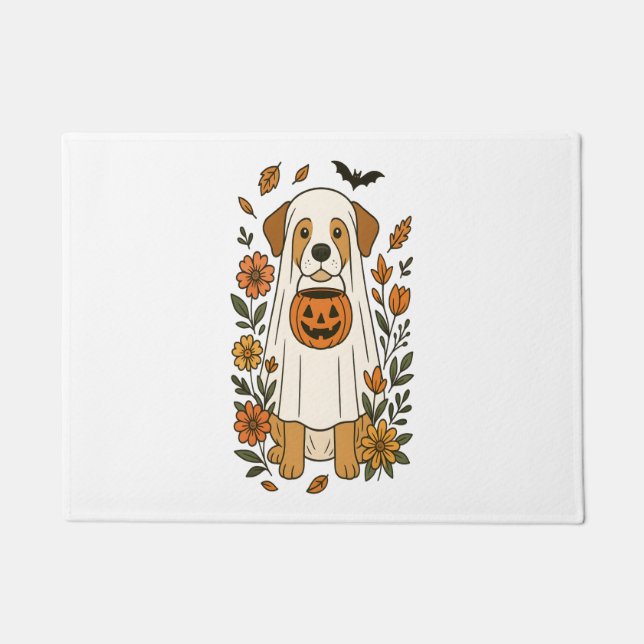 Tapete Flores de Halloween Labrador Retriever (Frente)