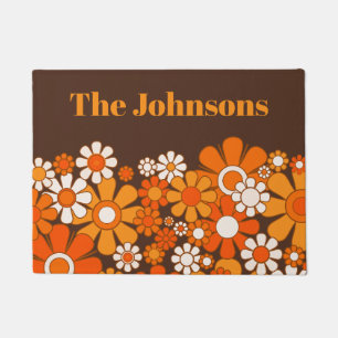 Tapete Flores de Jardim Retro Personalizadas Vintage 70s