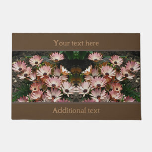 Tapete Flores de margarida africanas rosa personalizadas