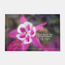 Tapete Flores Rosa Columbina Elegantes Com Citação