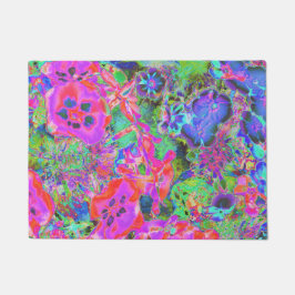 Tapete Flores roxas, rosa-quente e psíquica trippy