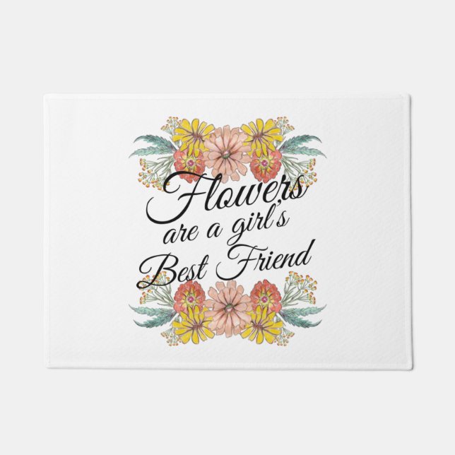 Tapete Flores são a melhor amiga das raparigas - Arte da  (Frente)