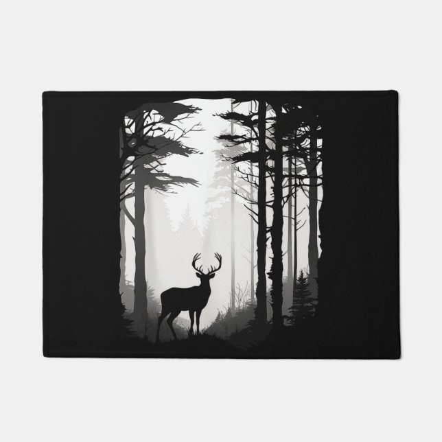 Tapete Floresta de Cervos Vida Selvagem (Frente)