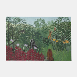 Tapete Floresta Tropical com Macacos e Cobra (Rousseau)