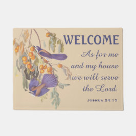Tapete Florida Scrub Jay Birds e Verse Doormat