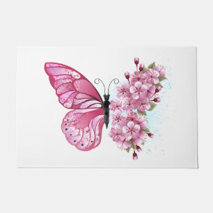 Tapete Flower Butterfly with Pink Sakura