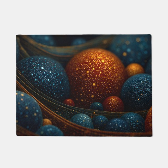 Tapete Fluxo Celestial: Esferas de Abstrato em movimento (Frente)