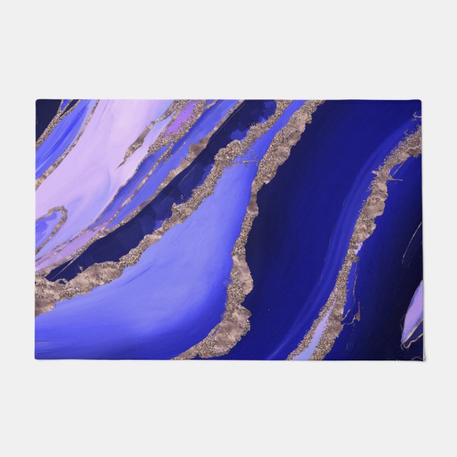 Tapete Fluxo de Lavanda e Azul do Lapão (Frente)