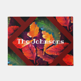 Tapete Folga Folha Mat de Porta Personalizada