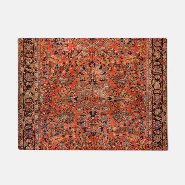 Tapete Folha Amarela Pérsia Sarouk  (Frente)