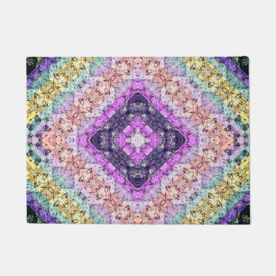 Tapete Folha de retalhos retro cinza violeta decorativa
