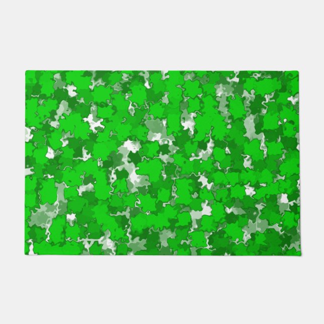 Tapete Folhagem abstrato Art Design Verde (Frente)