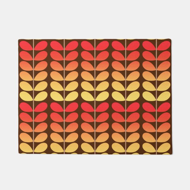 Tapete Folhas, Brown, laranja & ouro dinamarqueses do (Frente)