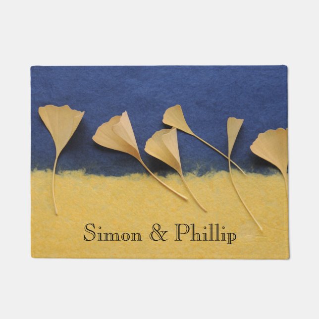 Tapete Folhas da nogueira-do-Japão no papel handmade (Frente)