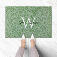 Folhas de Monograma William Morris Folhas Verdes A
